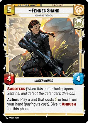 SWU Shadows of the Galaxy Leader Singles