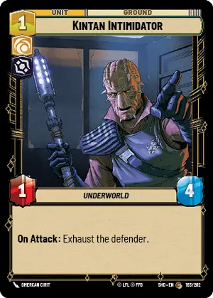 SWU Shadows of the Galaxy Singles Cunning/Villainy