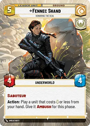 SWU Shadows of the Galaxy Leader Singles