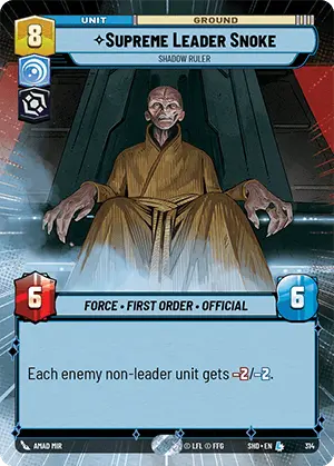 SWU Shadows of the Galaxy Villainy/Vigilance Singles