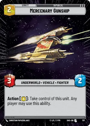 SWU Shadows of the Galaxy Singles Aspect Free