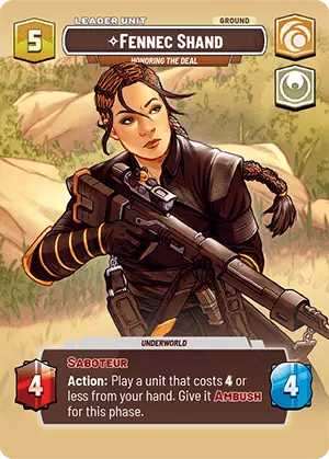 SWU Shadows of the Galaxy Leader Singles