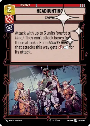 SWU Shadows of the Galaxy Singles Villainy/Agression