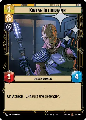 SWU Shadows of the Galaxy Singles Cunning/Villainy