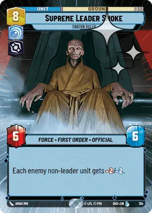 SWU Shadows of the Galaxy Villainy/Vigilance Singles