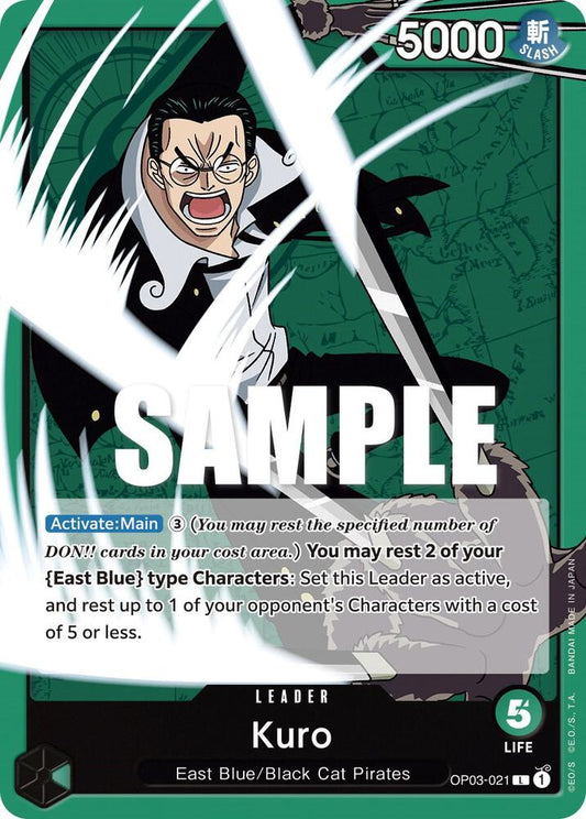 One Piece OP03 Pillars of Strength Singles - Green